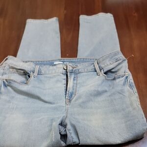 Old Navy Blue Straight Leg Jeans with Soft Denim